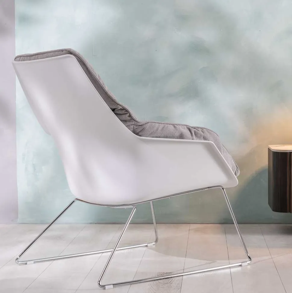 Retrosessel mit Chrom Bügelgestell - Harukivo (2er Set)