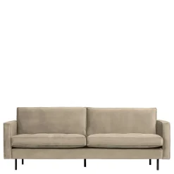 Retrosofa mit drei Sitzplätzen in Khaki - Afeiro