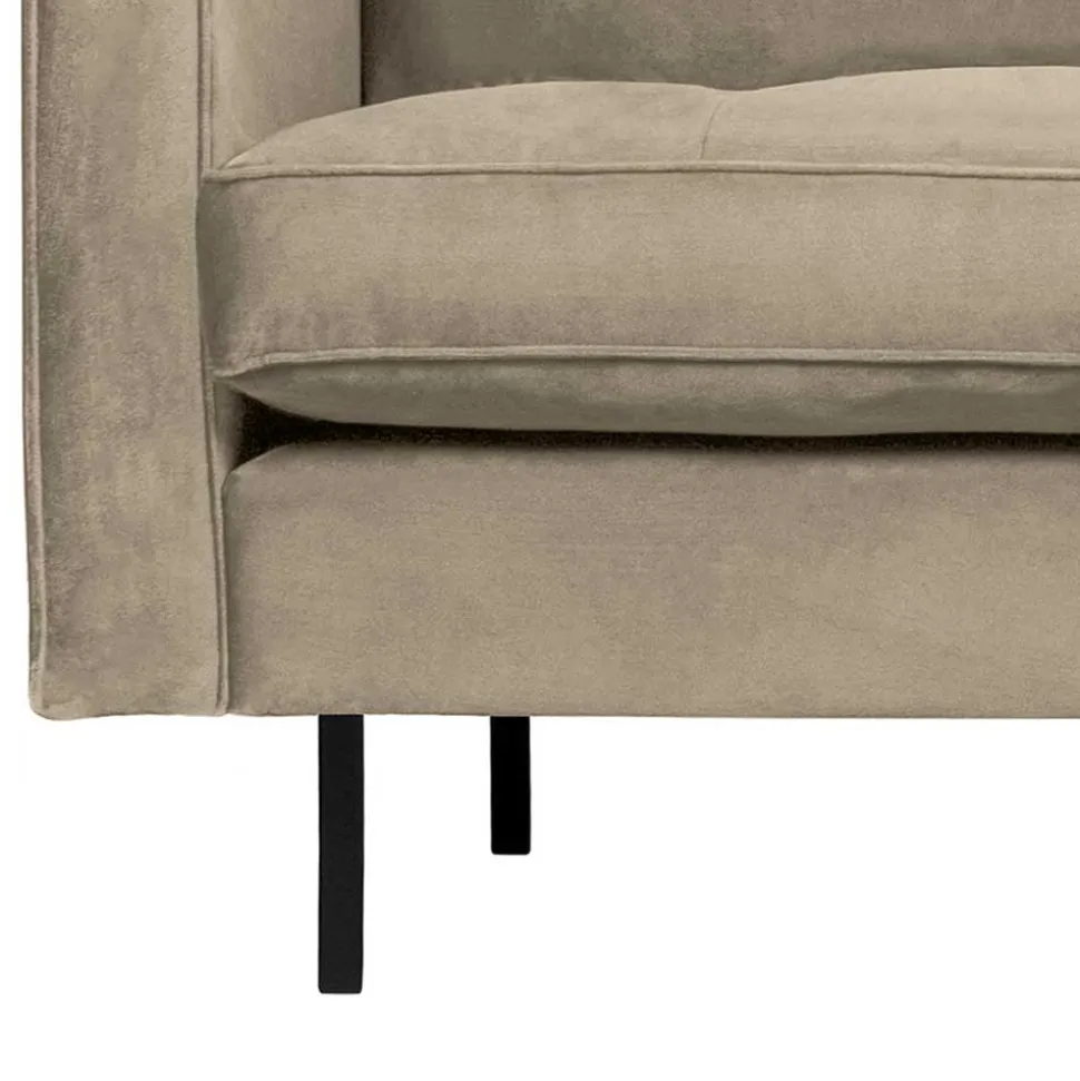 Retrosofa mit drei Sitzplätzen in Khaki - Afeiro