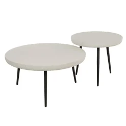 Retro-Wohnzimmertische aus Marmorkomposit - Percos (zweiteilig)