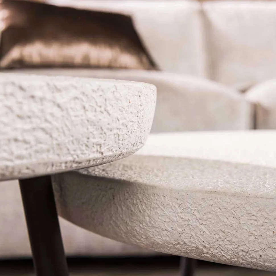 Retro-Wohnzimmertische aus Marmorkomposit - Percos (zweiteilig)