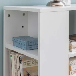 Rollbares Regal in Weiß beschichtet - Arletta