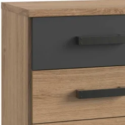 Rollcontainer in Plankeneiche & Dunkelgrau - Uletria