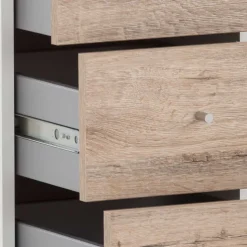 Rollcontainer in Weiß und Wildeiche - Laganzo