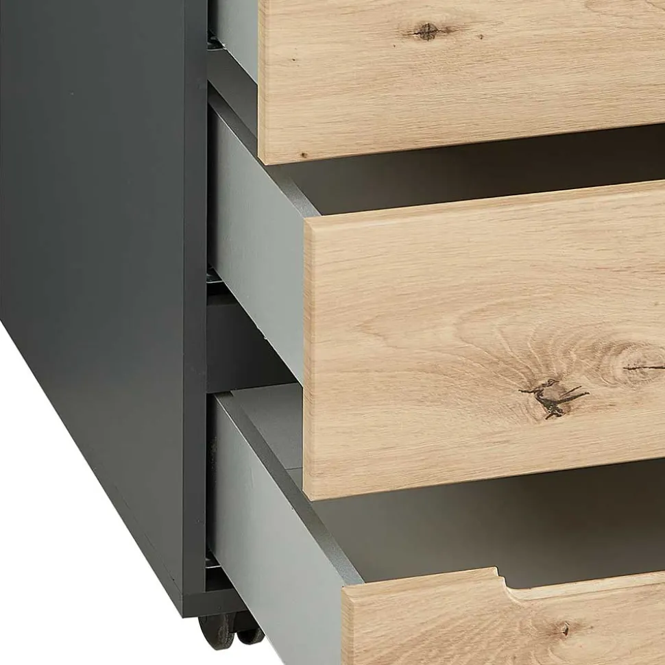 Rollcontainer mit drei Soft Close Schubladen - Kuetra