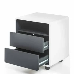 Rollcontainer Mondsieur in Weiß Anthrazit