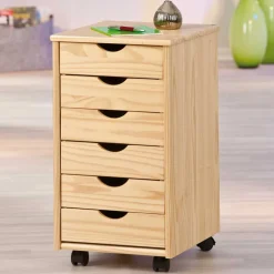 Rollcontainer Nabrosia aus Kiefer Massivholz