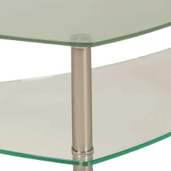 Rollen Couchtisch Locondra mit Glasplatte