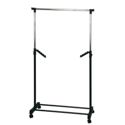 Rollen Kleiderständer Veshara in Schwarz