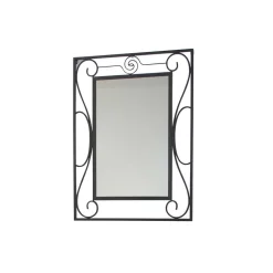 Romantischer Wandspiegel Bairika mit Metallrahmen verschnörkelt