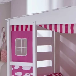 Rosafarbenes Prinzessin-Kinderbett Mantua mit Stauraum