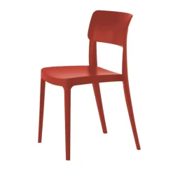 Rote Stühle aus Polypropylen stapelbar - Ophila (4er Set)