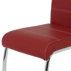 Rote Stühle mit Kunstlederbezug - Karina (Set)