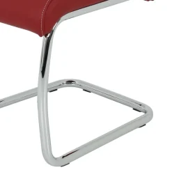 Rote Stühle mit Kunstlederbezug - Karina (Set)