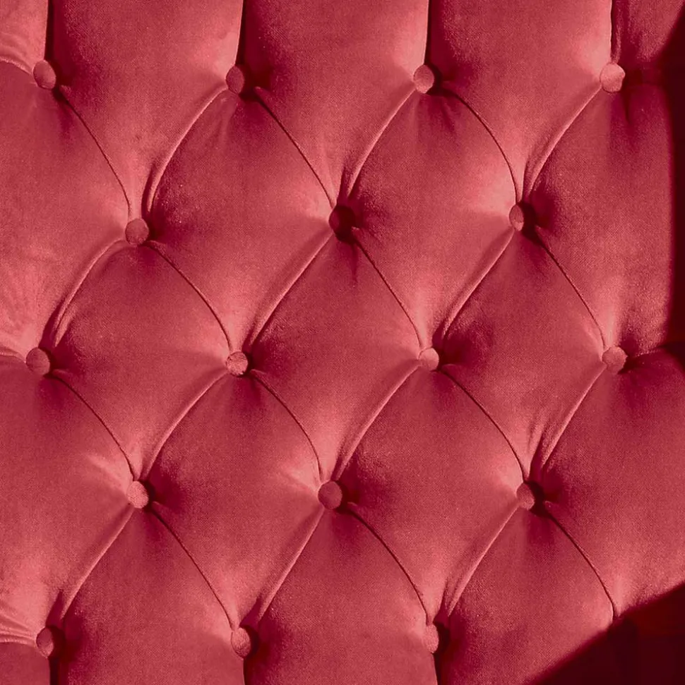 Roter Chesterfield-Sessel mit Ohren - Malisha
