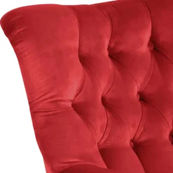 Roter Ohrensessel aus Samtvelours - Celona