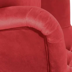 Roter Ohrensessel aus Samtvelours - Celona