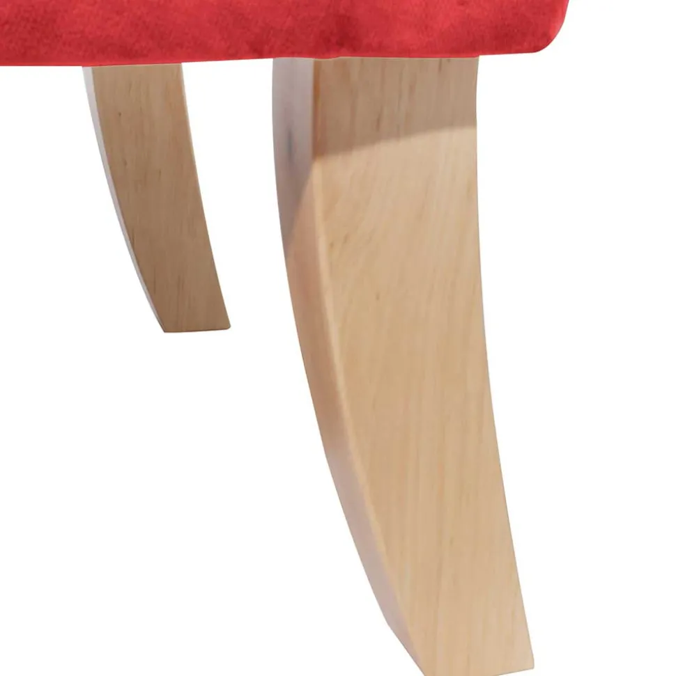 Roter Ohrensessel aus Samtvelours - Celona