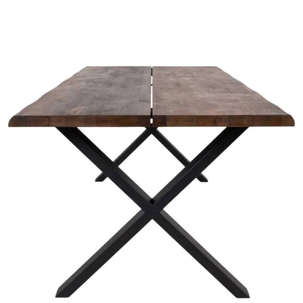 Räuchereiche Tisch & 6 Polsterstühle - Omy (siebenteilig)