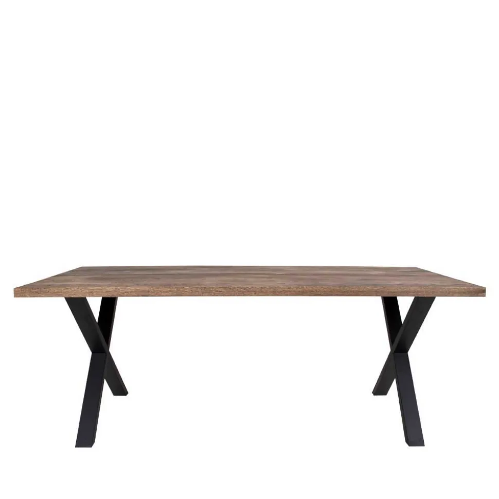 Räuchereiche Tisch & 6 Stühle - Alouis (siebenteilig)