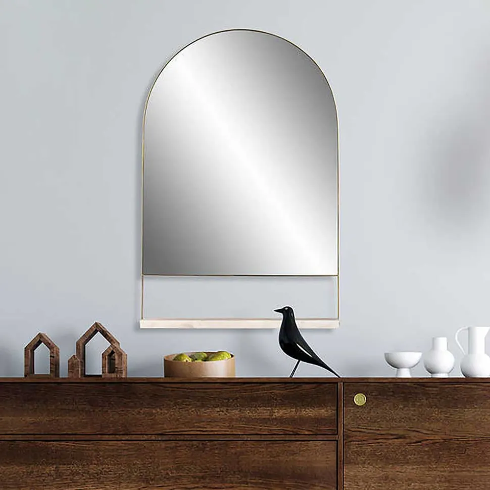 Rundbogen-Spiegel mit Marmor Ablage - Nostalc