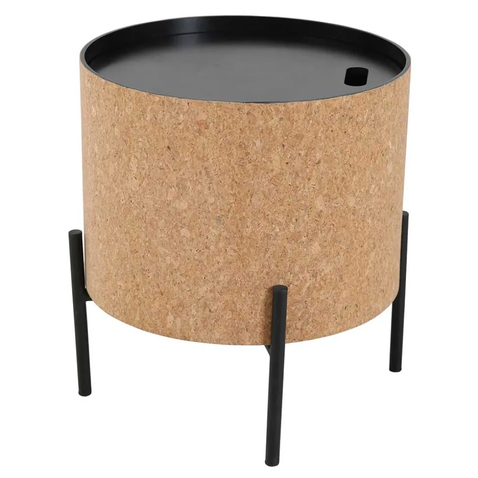 Runde Beistelltische mit Stauraum - Abellesa (zweiteilig)