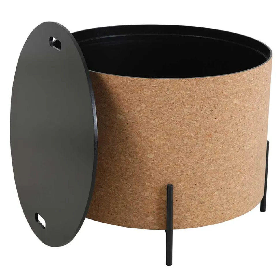 Runde Beistelltische mit Stauraum - Abellesa (zweiteilig)