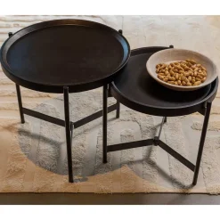 Runde Beistelltische mit Dreifußgestell - Johny (zweiteilig)