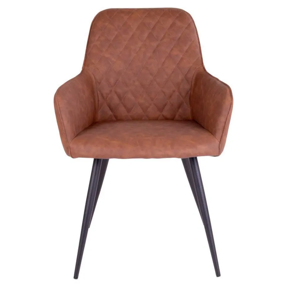 Runde Design Tischgruppe in Braun - Annescu (siebenteilig)