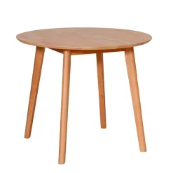 Runde Essgruppe aus Massivholz - Priemwa (fünfteilig)