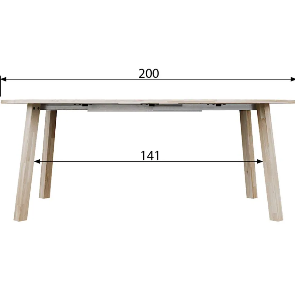 Runder Ausziehtisch in Eiche Bianco - Guern
