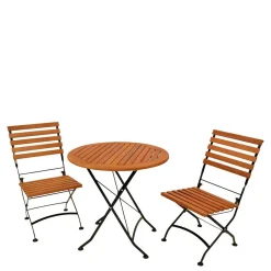 Runder Balkonklapptisch & 2 Klappstühle - Jemzon (dreiteilig)