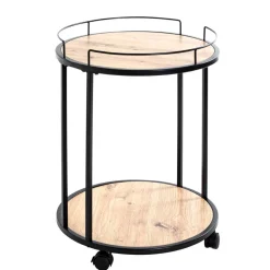 Runder Beistelltisch auf Rollen - Floyda