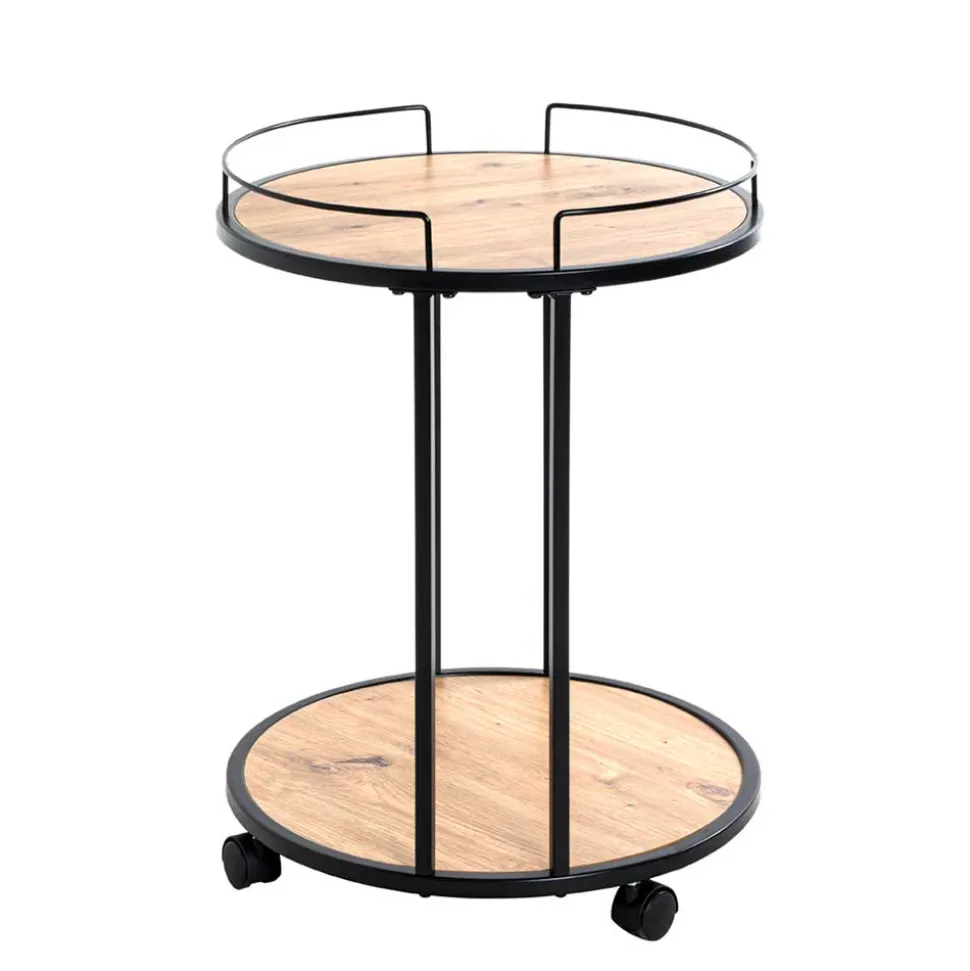 Runder Beistelltisch auf Rollen - Floyda