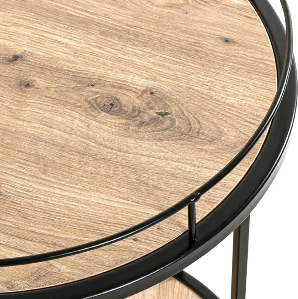 Runder Beistelltisch auf Rollen - Floyda