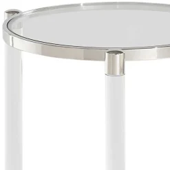 Runder Beistelltisch aus Glas & Acrylglas - Babeny