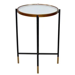 Runder Beistelltisch aus Spiegelglas - Vanilla