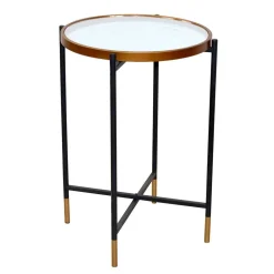 Runder Beistelltisch aus Spiegelglas - Vanilla