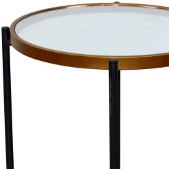 Runder Beistelltisch aus Spiegelglas - Vanilla