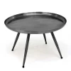 Runder Beistelltisch in Anthrazit - Carimo
