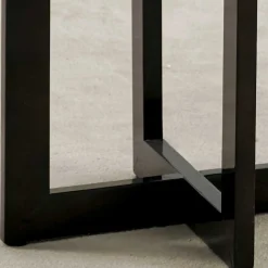 Runder Beistelltisch in Dunkelbraun - Koprana