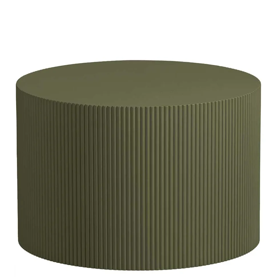 Runder Beistelltisch in Oliv Grün - Rhodos