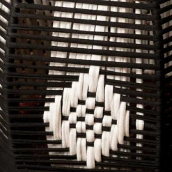 Runder Beistelltisch mit Kordel Geflecht Gestell - Medinus