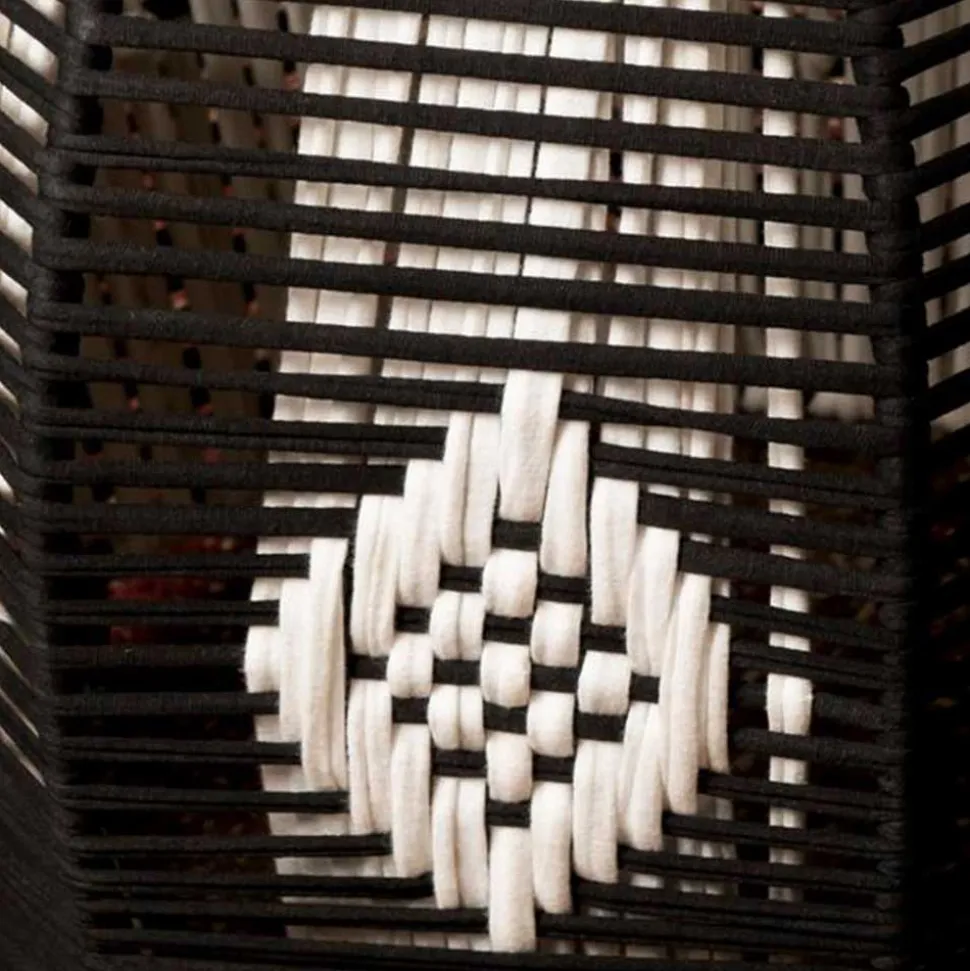 Runder Beistelltisch mit Kordel Geflecht Gestell - Medinus