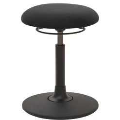 Runder Bürohocker in Anthrazit & Schwarz - Juleste