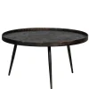 Runder Couchtisch aus Schichtholz & Metall - Niova