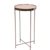 Runder Design Beistelltisch in Rosegold - Merka