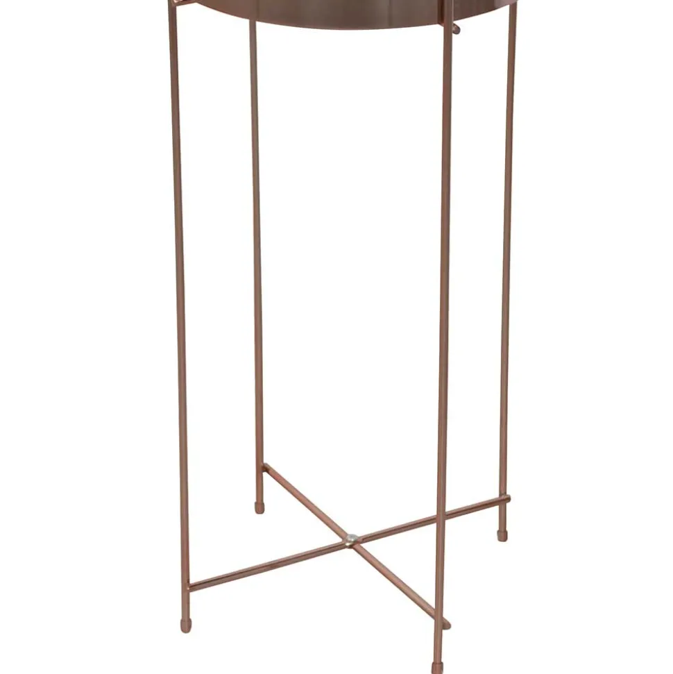 Runder Design Beistelltisch in Rosegold - Merka