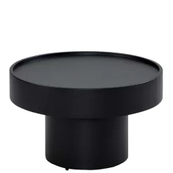 Runder Design-Couchtisch in Schwarz - Plurana