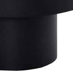 Runder Design-Couchtisch in Schwarz - Plurana